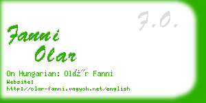 fanni olar business card